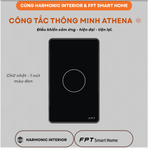 Công tắc cảm ứng 1,2,3,4 nút chữ nhật Athena